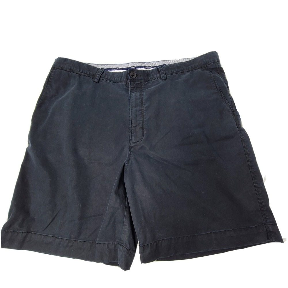 Tommy Bahama Mens Size 42 Black Tencel Stretch Flat Front Casual Golf Shorts EUC